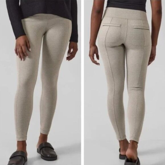 Athleta Pants - Athleta Delancey Herringbone Tights - Bluff Grey - Size M